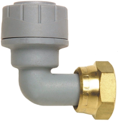 Polyplumb Plastic Pipe Fitting, 90° Tap Adapter 15 x 12.7 mm