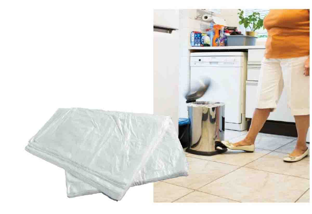 Cromwell Polythene White Polythene Bin Bag, 15L Capacity, 1000 Per Pack per Package