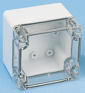 Fibox Euronorm II Series Grey Polycarbonate Enclosure, IP66, IP67, IK08 65 mm, 82.2 mm, 80.2 mm