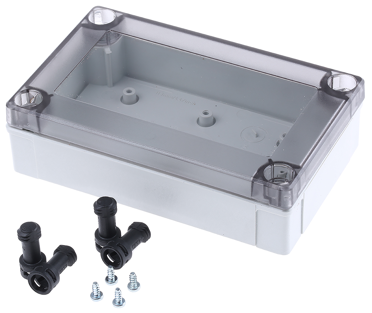 Fibox MNX Series Grey Polycarbonate Enclosure, IP67, IP66, IK08 35 mm, 130 mm, 80 mm