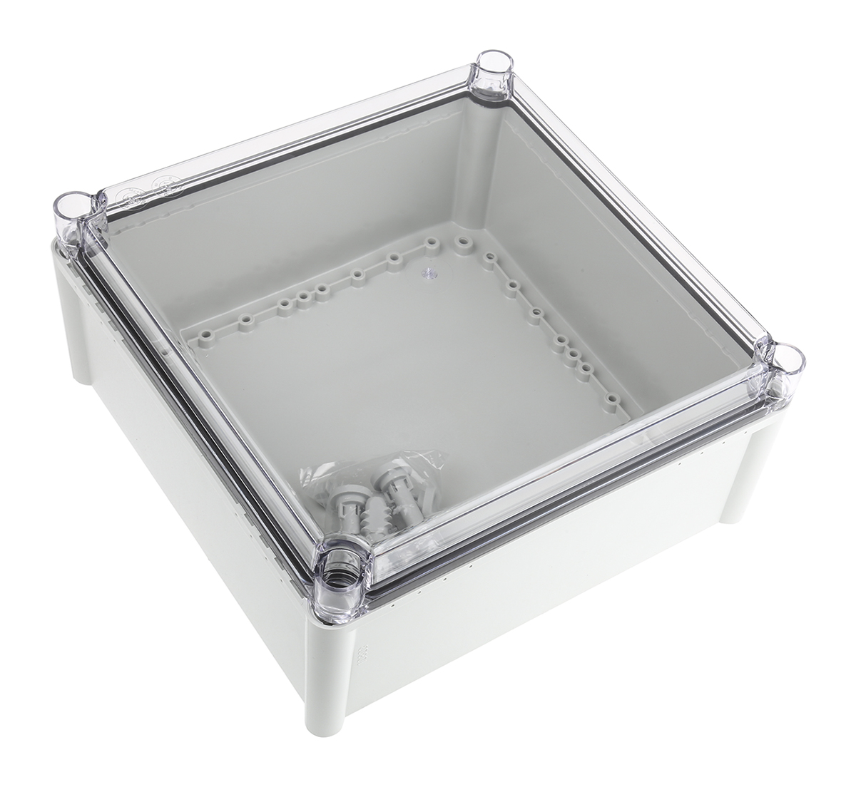 Fibox SOLID PC Series Grey Polycarbonate Enclosure, IP67, IK08, IK09 130 mm, 278 mm, 278 mm