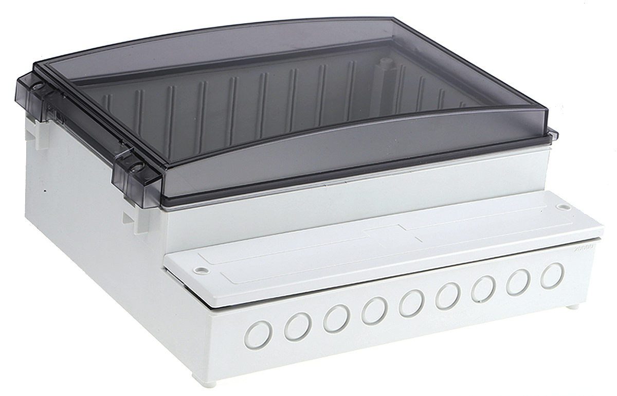 Fibox CARDMASTER Grey Polycarbonate Enclosure 129 mm, 320 mm, 260 mm