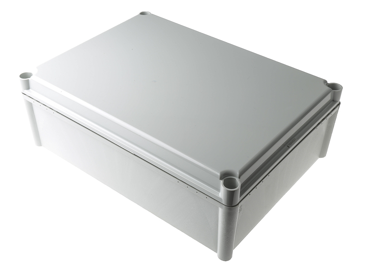 Fibox SOLID PC Series Grey Polycarbonate Enclosure, IP67, IK08, IK09 130 mm, 378 mm, 278 mm