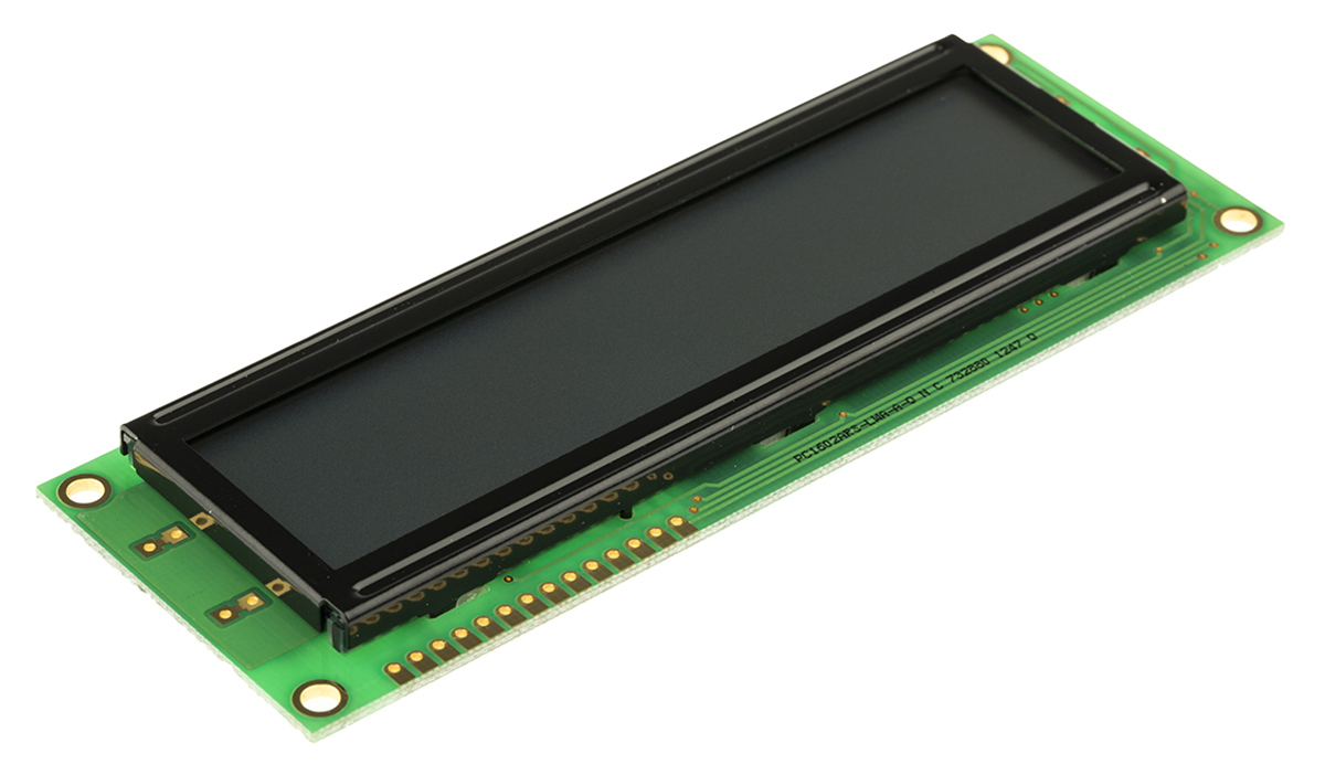 Powertip PC1602ARSL Alphanumeric LED LCD Monochrome Display, Grey on Grey, 2 x 16