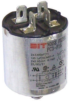 Roxburgh EMC, PC3 15 A 250V ac/dc, Screw RFI Filter, Tab 1 Phase