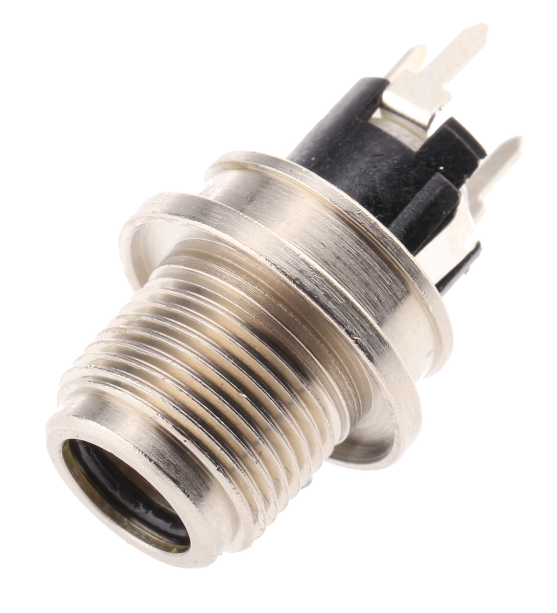 pc722 Switchcraft, L Version Straight DC Socket 5A, 12.0V, PCB, length 27.0 mm, Silver, IP68