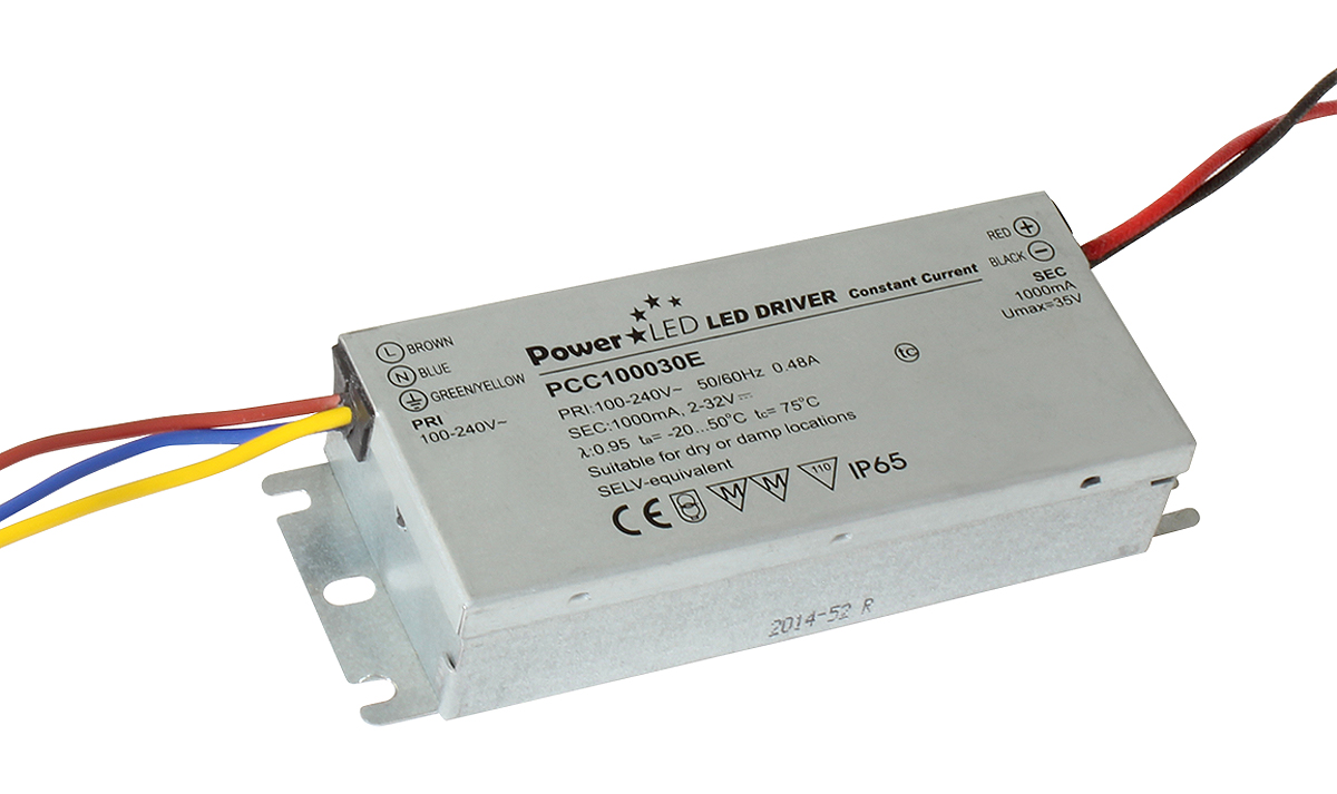 PowerLED LED Driver, 2V, 32 V Output, 30 W Output, 1A