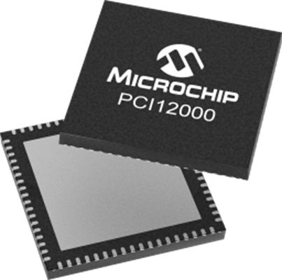 Microchip PCI12000-I/ZUX, Ethernet Switch IC, 1.1 V SPI, 72-Pin 3.3V VQFN