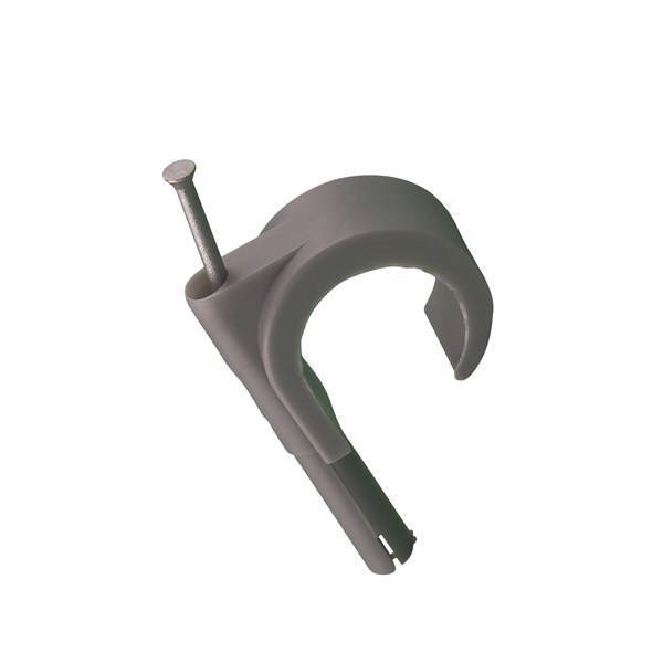Nelco Grey Polyethylene Cable Clip, 22 mm Max. Bundle Plug-In 40 mm 18mm 18 mm