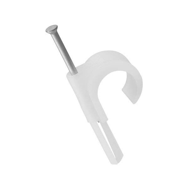 Nelco Clear Polyethylene Cable Clip, 22 mm Max. Bundle Plug-In 40 mm 18mm 18 mm