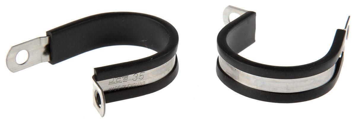 JCS 35 mm ID Black, Rubber, 304 Stainless Steel P-Clip