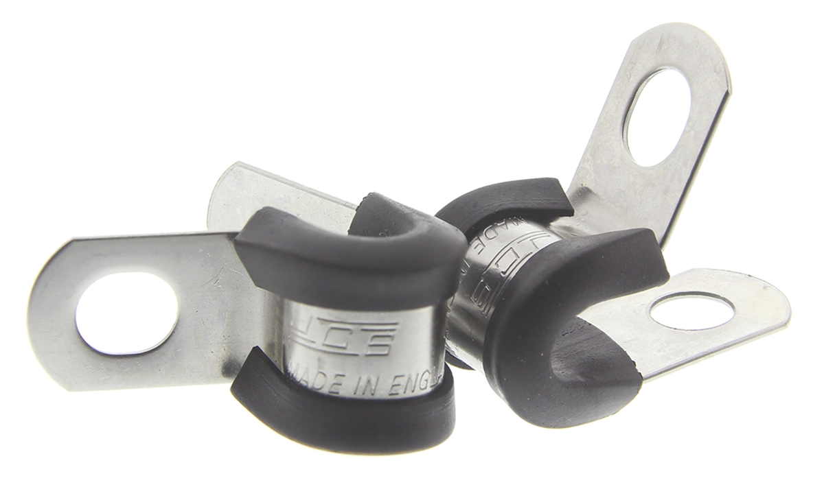 JCS 5 mm ID Black, Rubber, 304 Stainless Steel P-Clip