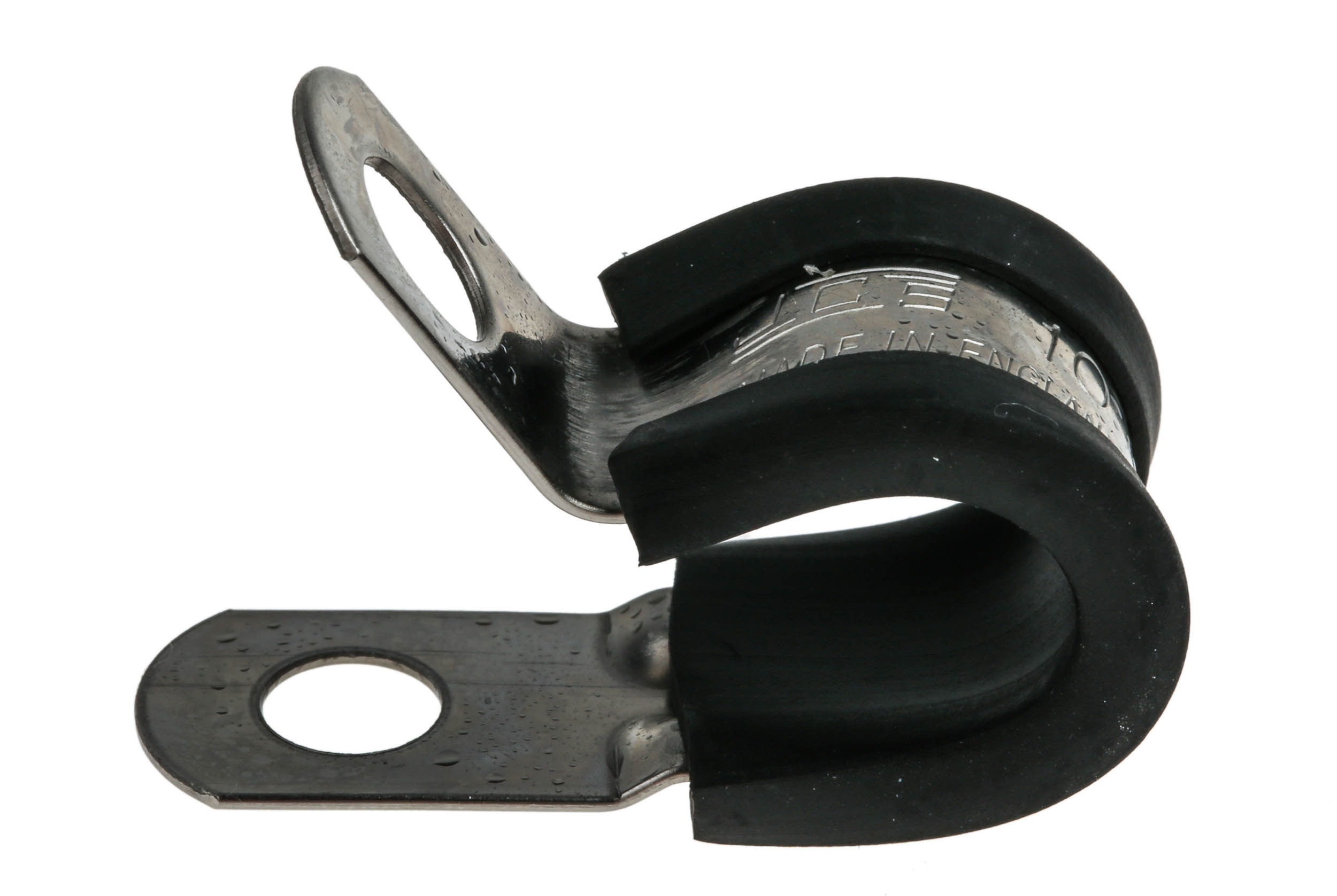 pcsr8rs JCS 8 mm ID Black, Rubber, 304 Stainless Steel P-Clip