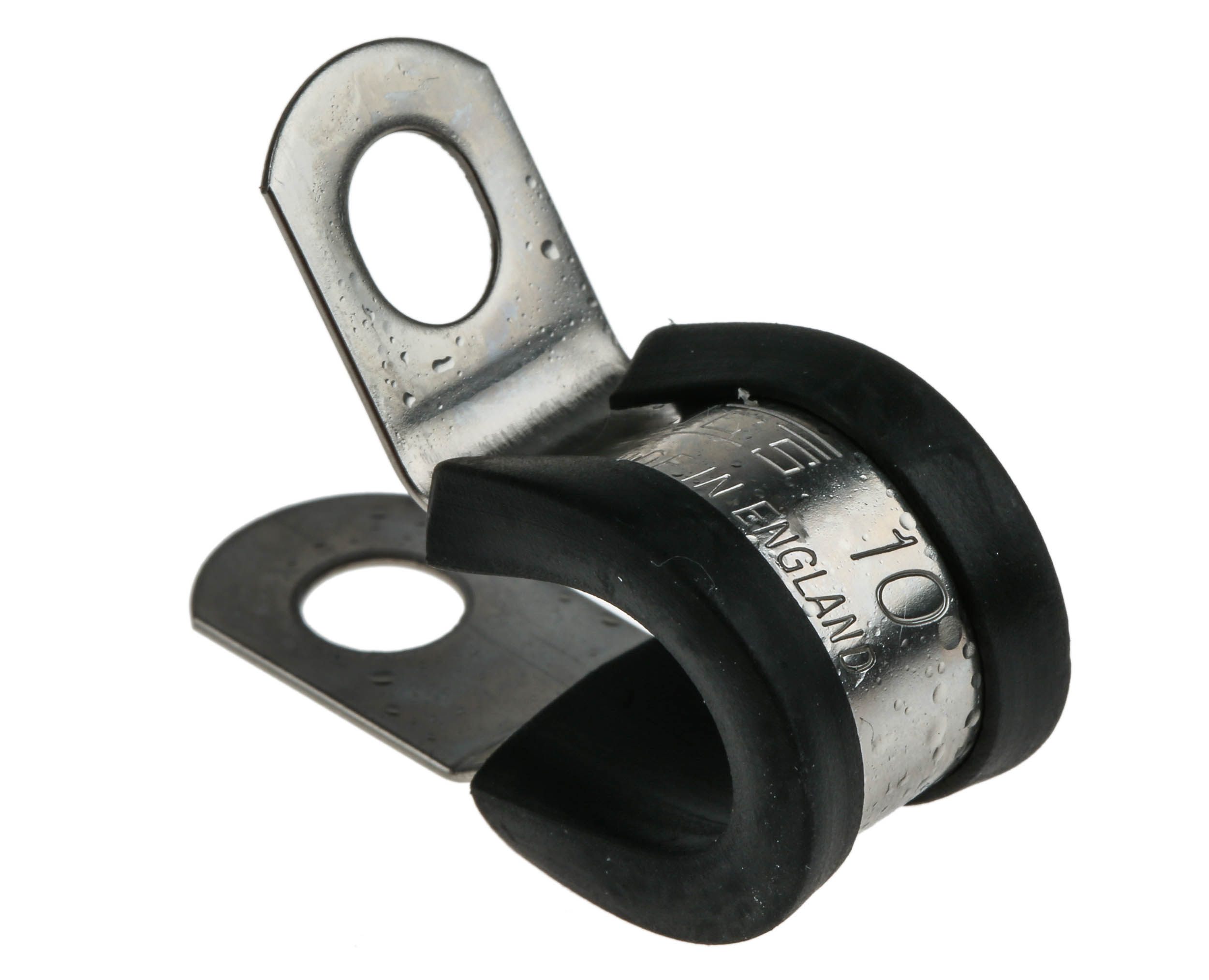 pcsr8rs JCS 8 mm ID Black, Rubber, 304 Stainless Steel P-Clip