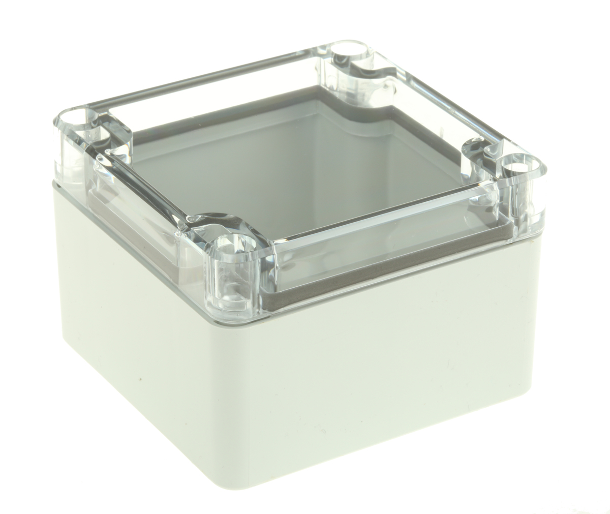 Fibox Transparent, Light Grey Polycarbonate Enclosure, IP67, IP66 80 mm, 55 mm, 82 mm