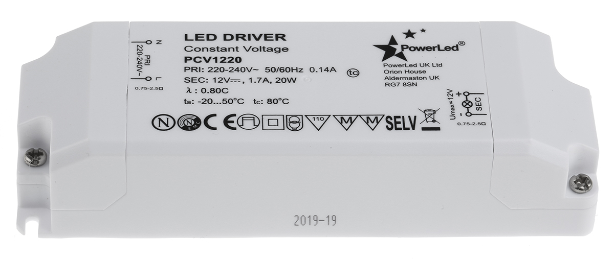 pcv1220 PowerLED, 12V Output, 20 W Output, 1.7A
