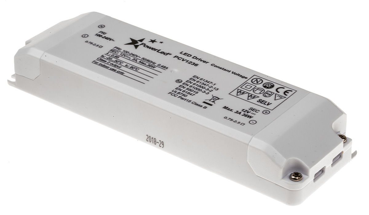 PowerLED, 12V Output, 36 W Output, 3A