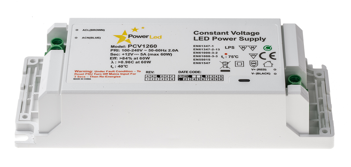 pcv1260 PowerLED, 12V Output, 60 W Output, 5A