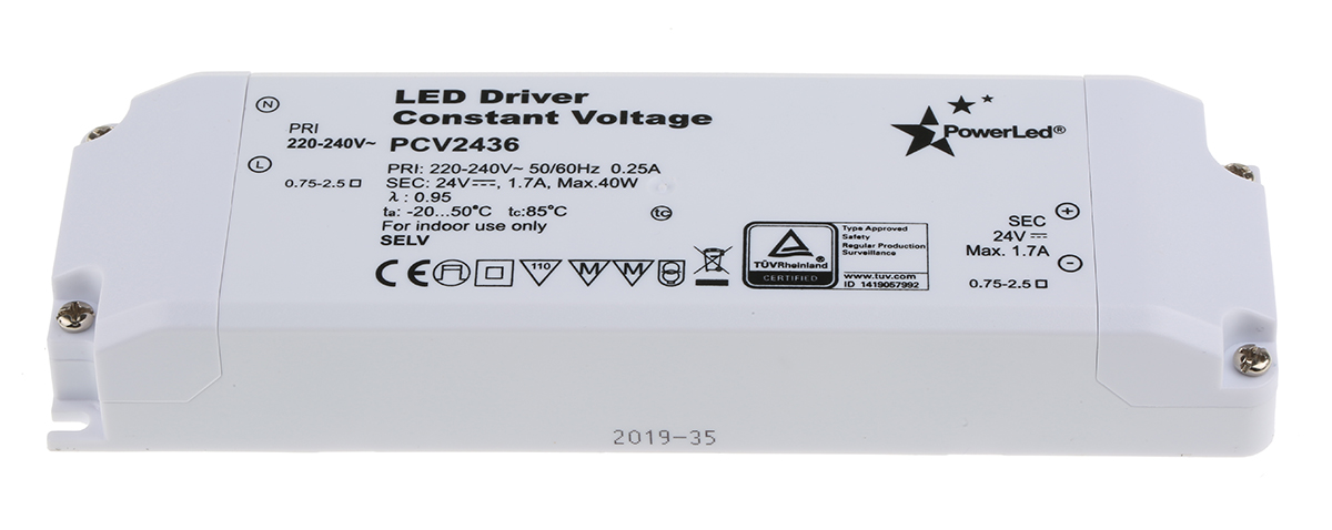 pcv2436 PowerLED LED Driver, 24V Output, 36 W Output, 1.5A