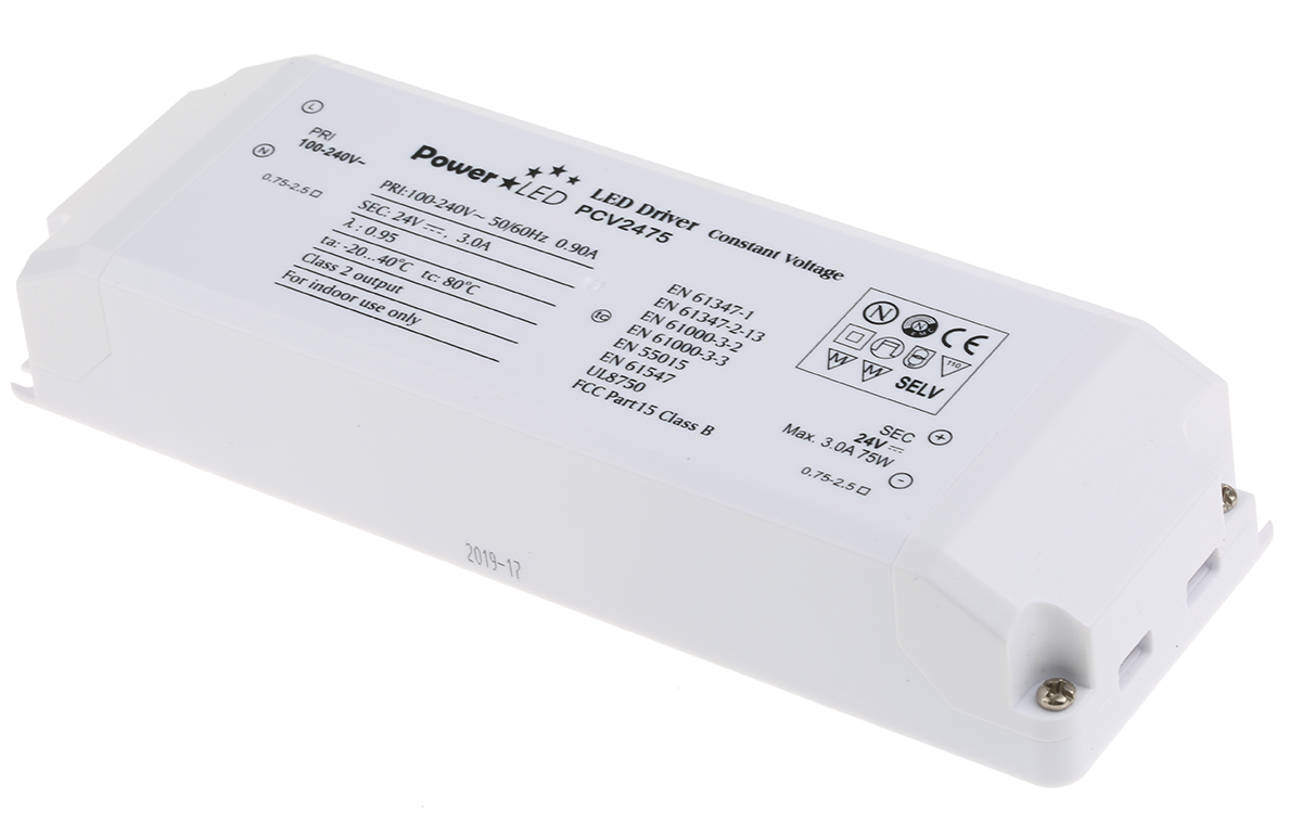PowerLED, 24V Output, 75 W Output, 3.15A