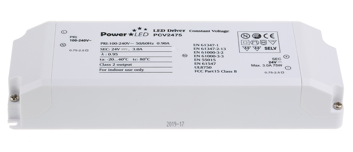 pcv2475 PowerLED, 24V Output, 75 W Output, 3.15A