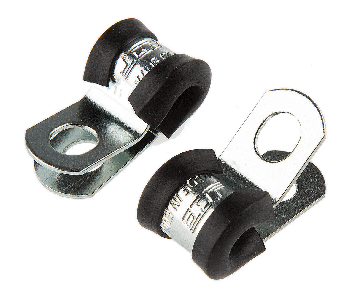 JCS 5 mm ID Black, Rubber, Zinc Plated Steel P-Clip
