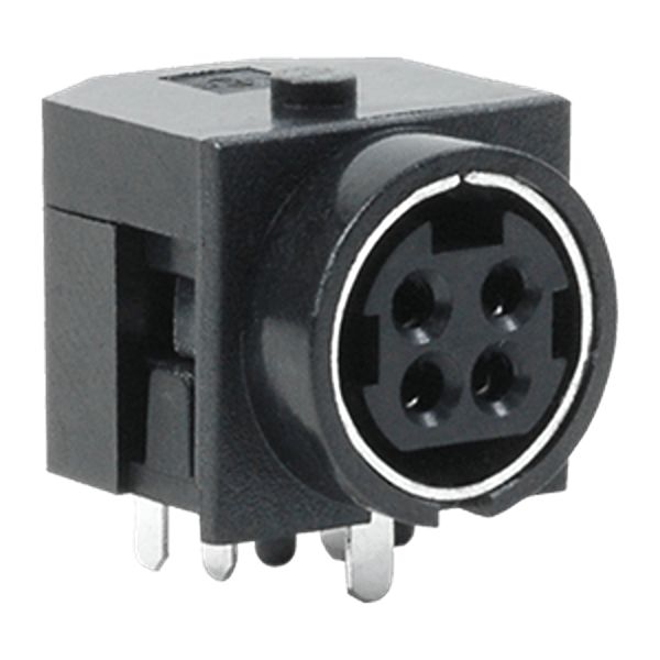 Same Sky, PD-40 4 Pole DIN Connector, 7.5A, 250V, Through Hole Female