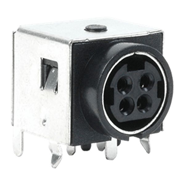 Same Sky, PD-40S 4 Pole DIN Connector, 7.5A, 250V, Through Hole Female