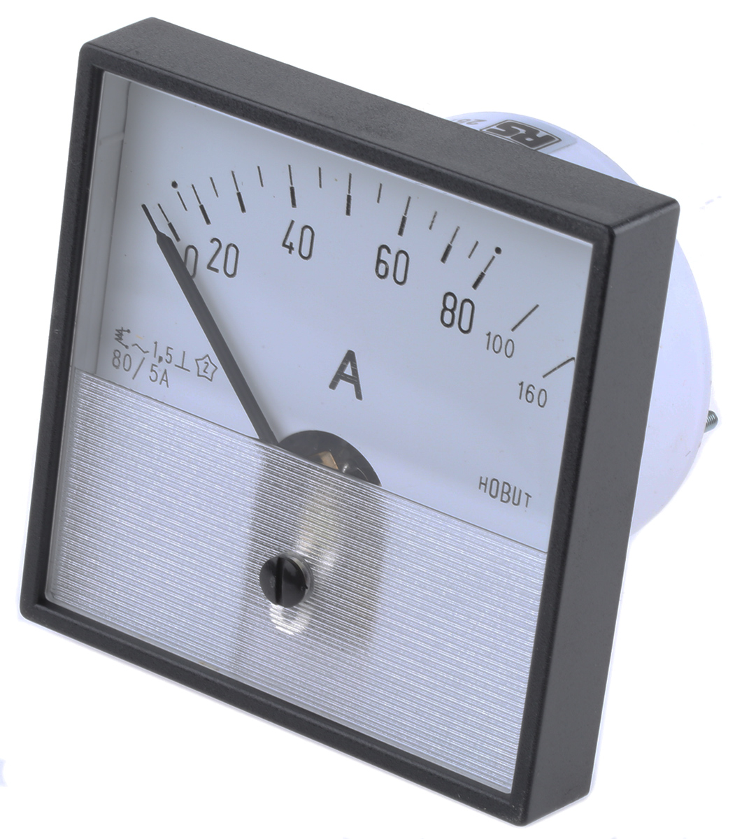 HOBUT Analogue Panel Ammeter 160 A AC, 72 mm x 72 mm Moving Iron