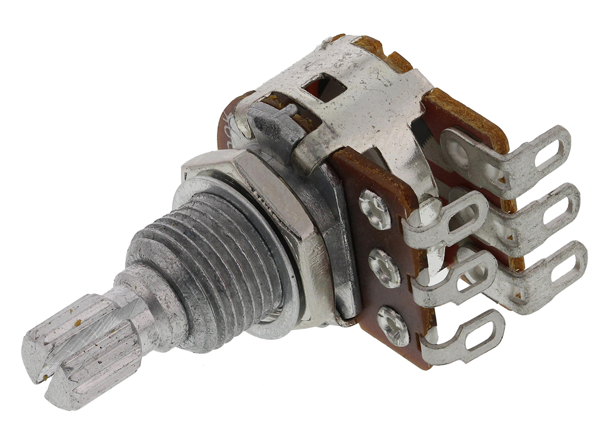 Bourns PDB182-GTRB 500 kΩ Rotary Potentiometer 1-Turns 2-Gang Panel Mount, PDB182-GTRB1-504MN