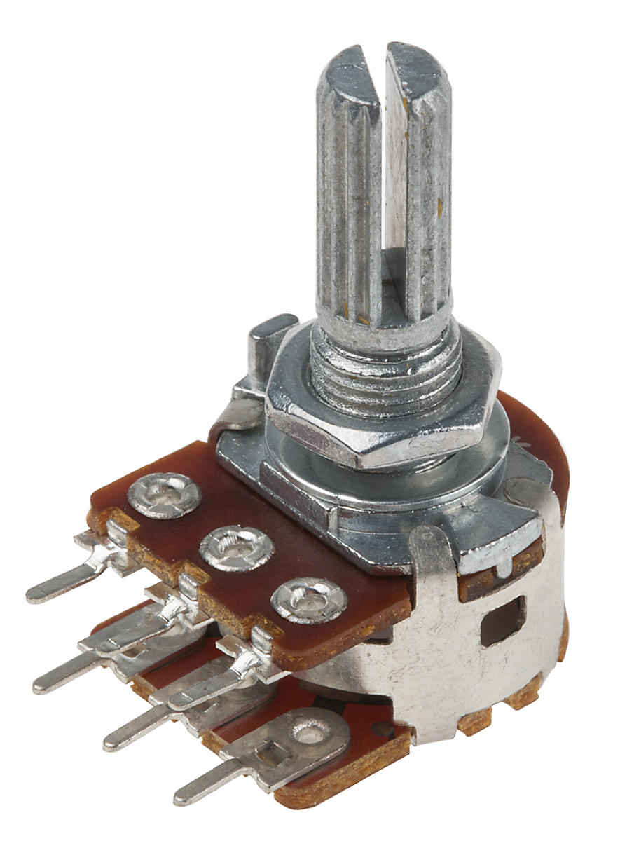 Bourns PDB18 100 kΩ Rotary Potentiometer 1-Turns 2-Gang Panel Mount, Through Hole, PDB182-K220K-104B