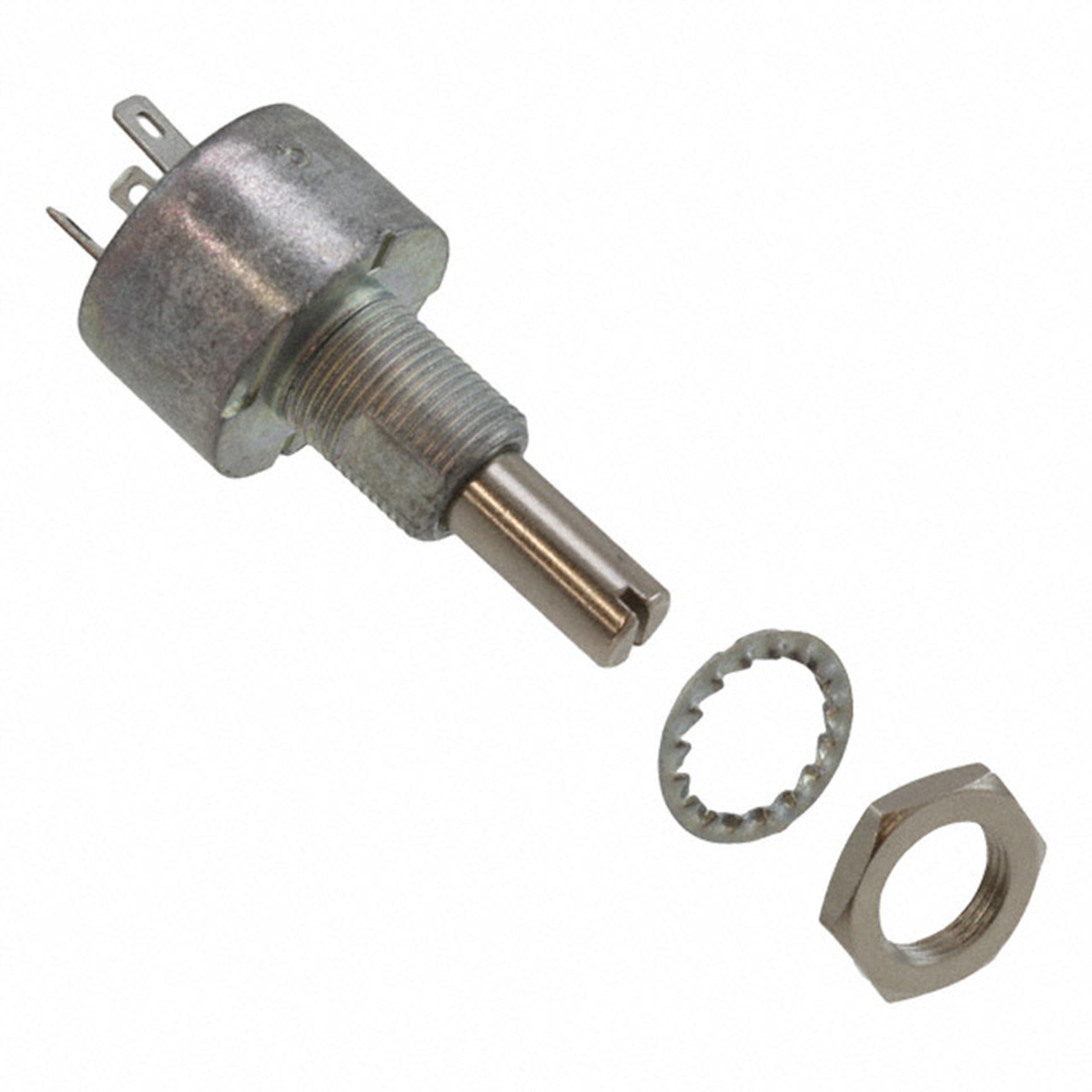 Vishay PE30 1 kΩ Rotary Potentiometer 1-Turns 1-Gang Panel Mount, PE30L0FL102MAB