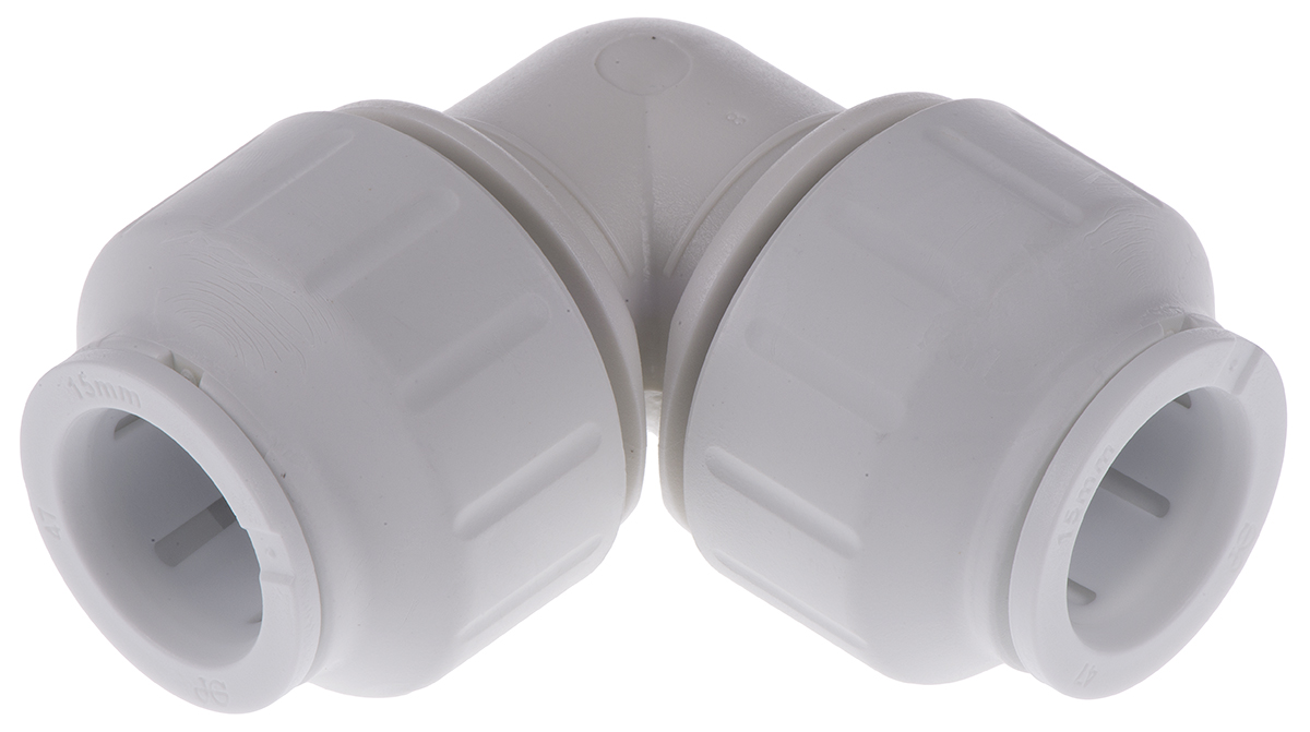 John Guest Plastic Pipe Fitting, 90° Elbow