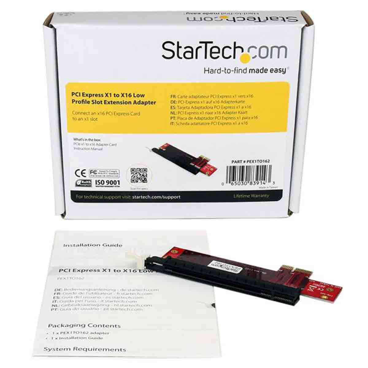 pex1to162 StarTech.com 1 Port PCIe PCIe Slot Extension Adapter