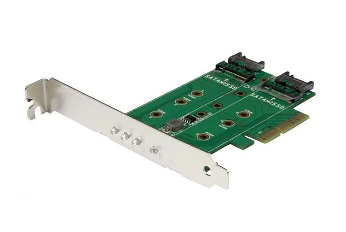 StarTech.com 1 x M2 M-Key, 2 x M2 B-Key 3-Port SSD M.2 NGFF Adapter 12 x 12 x 2 cm M.2 SATA M.2 PCIe