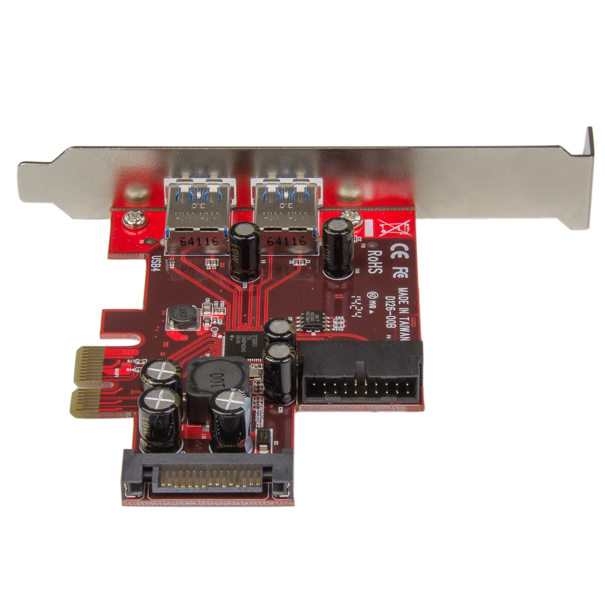 pexusb3s2ei StarTech.com 4 Port USB Card, PCIe, USB 3.0
