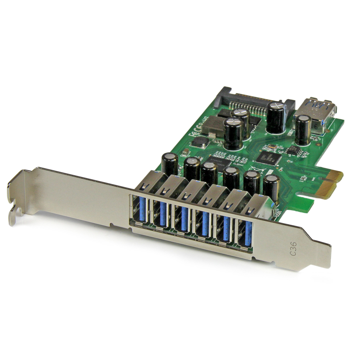 StarTech.com 7 Port USB Card, PCIe, USB 3.0