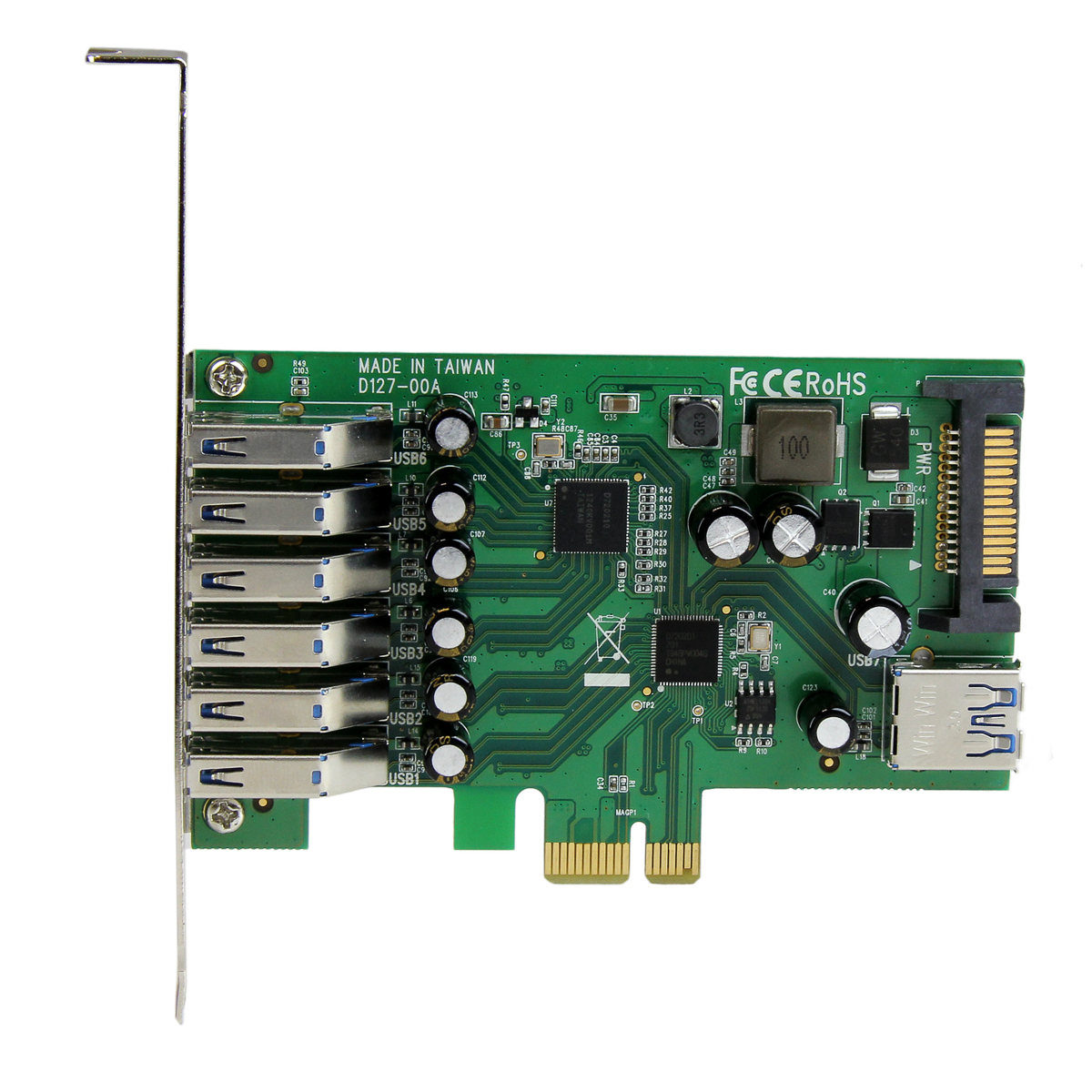 pexusb3s7 StarTech.com 7 Port USB Card, PCIe, USB 3.0
