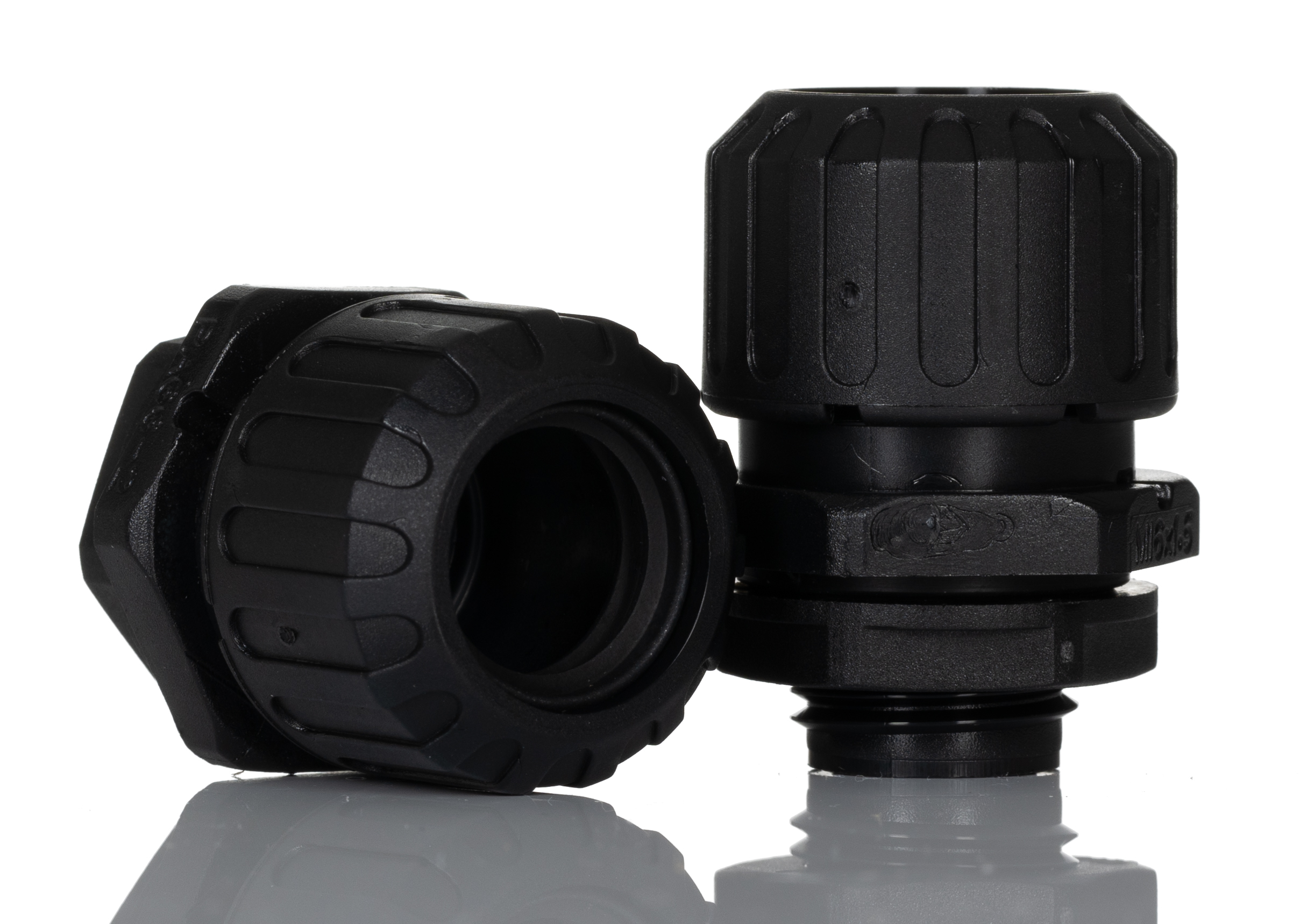 Adaptaflex Black, Conduit Fitting, 16 mm Nominal Size, M16, Polyamide 66, Black IP67 rating