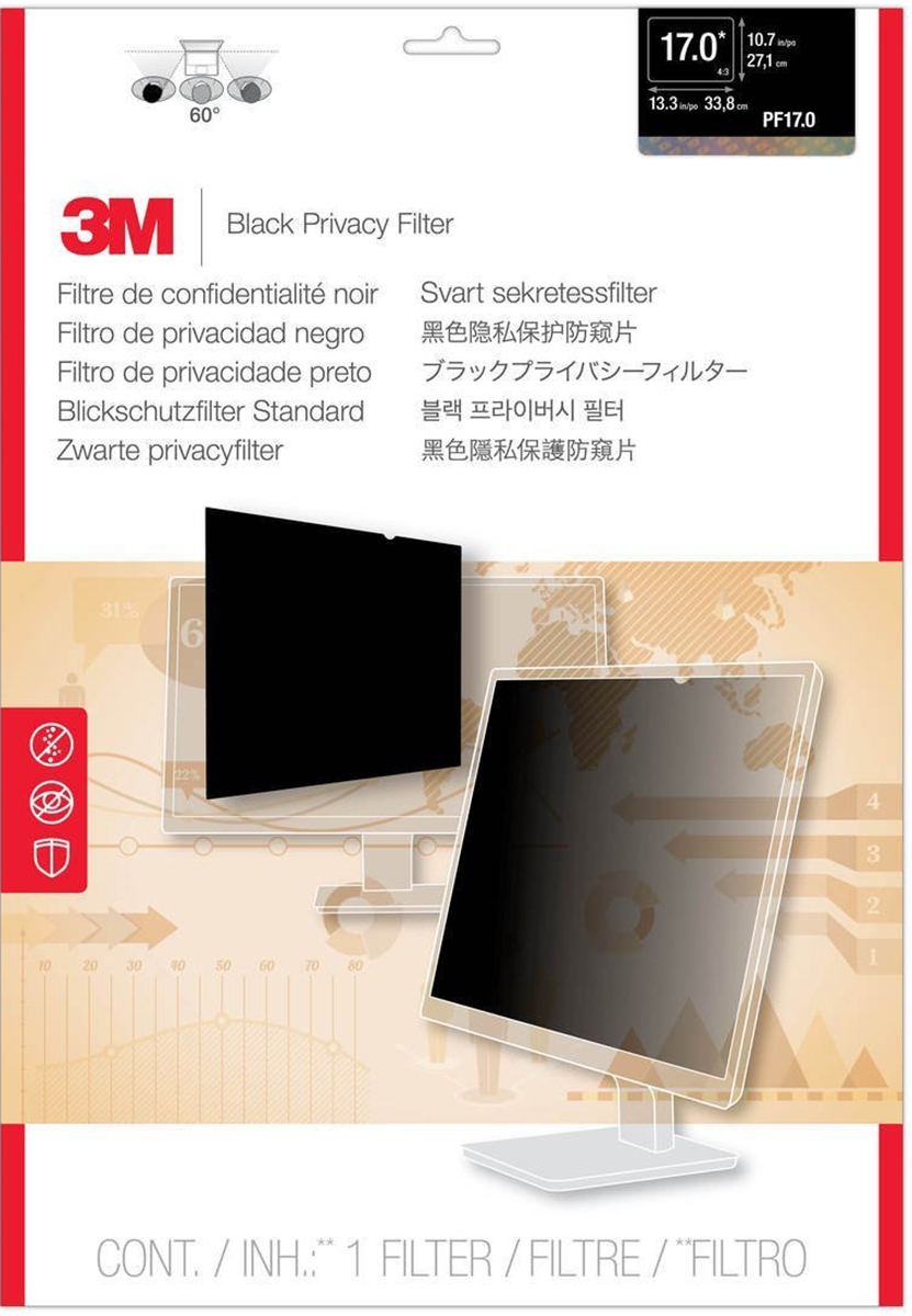 3M Touch Screen Compatible 431.8 mm Privacy Screen