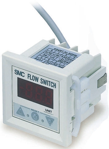 SMC PF2A Series, Panel Flow Controller, 45 L/min, PNP Output, 2 in Pipe 24 V dc