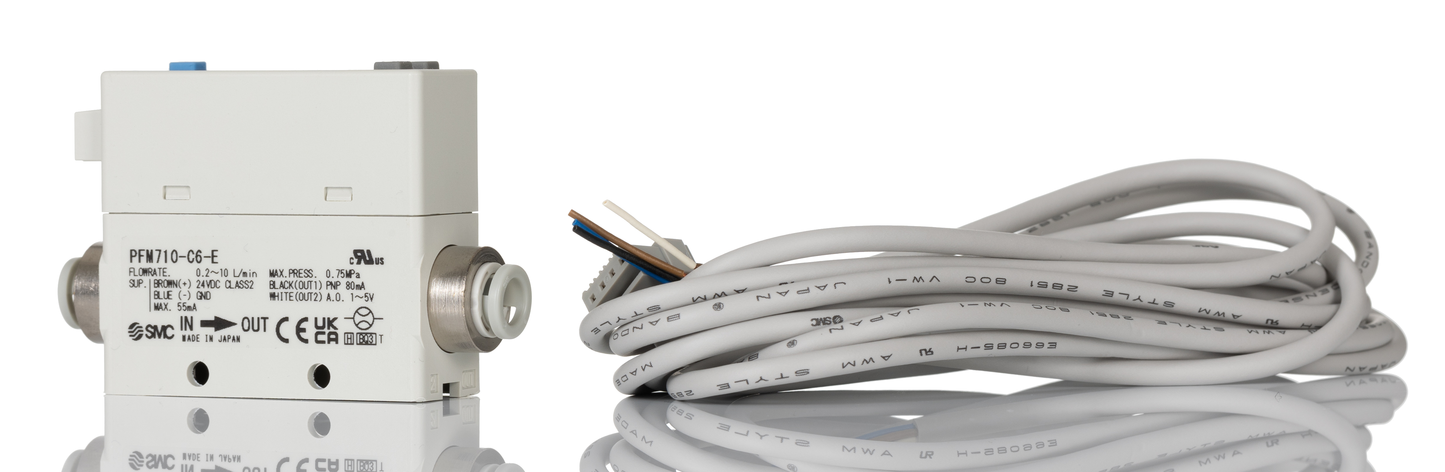 SMC Flow Controller, 10 L/min 24 V