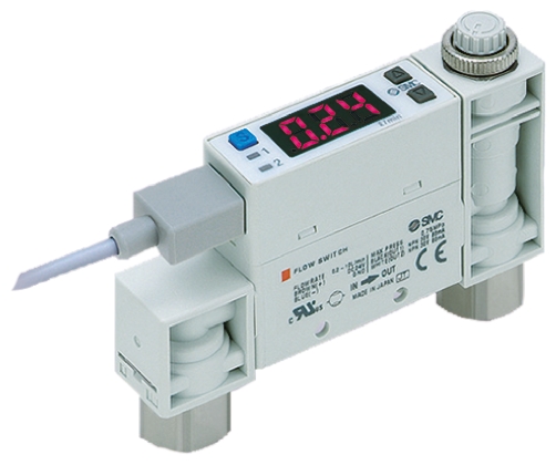 SMC PFM Series, Compact Flow Controller, 25 L/min, PNP Output, 6 mm Pipe 24 V dc