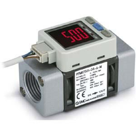 SMC PFMB7102 Series Flow Controller, 1000 L/min, PNP Open Collector Output 12 V