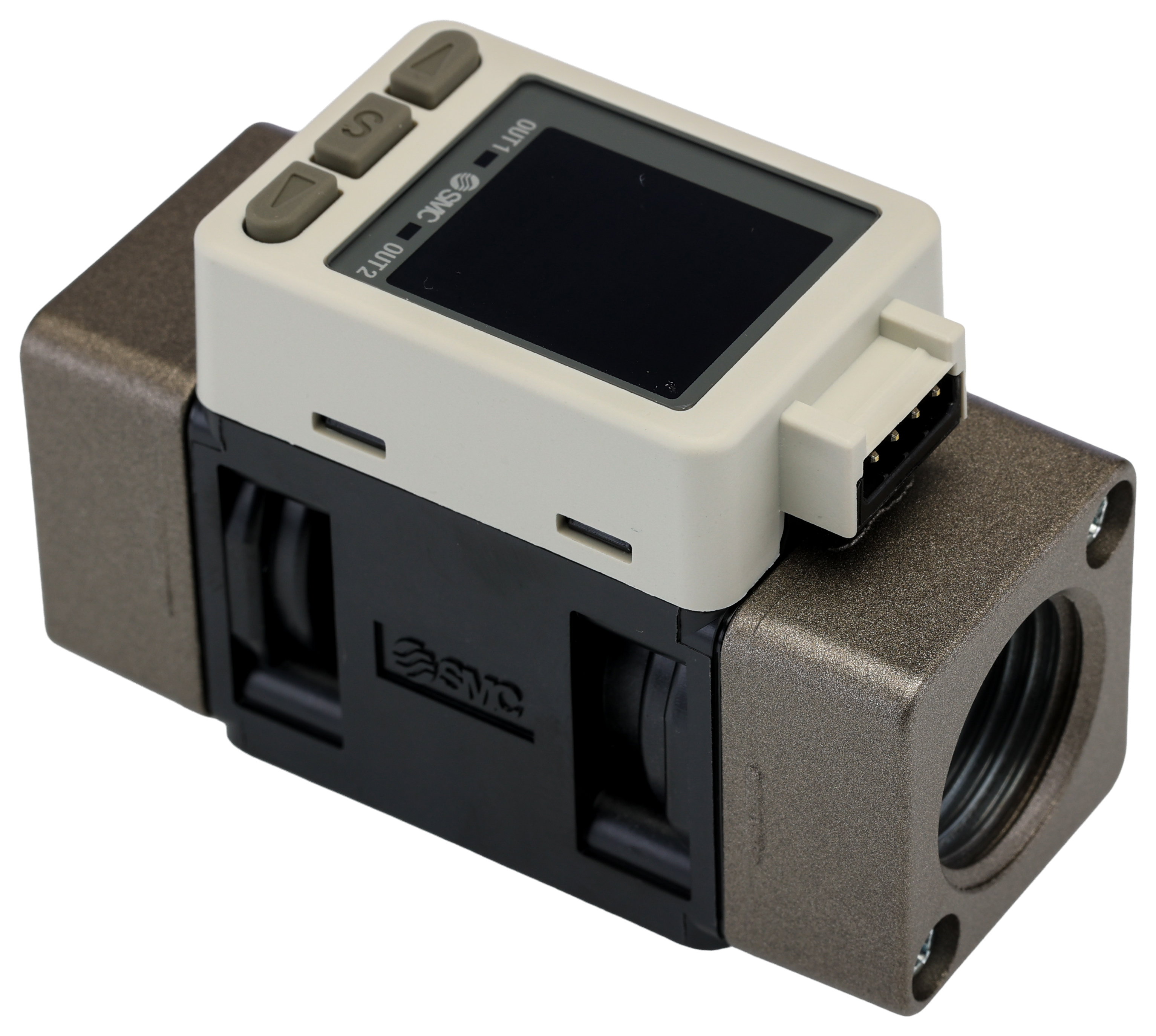 pfmb7501-f04-e SMC PFMB7501 Series Flow Controller, 500L/min, PNP Open Collector Output 12V