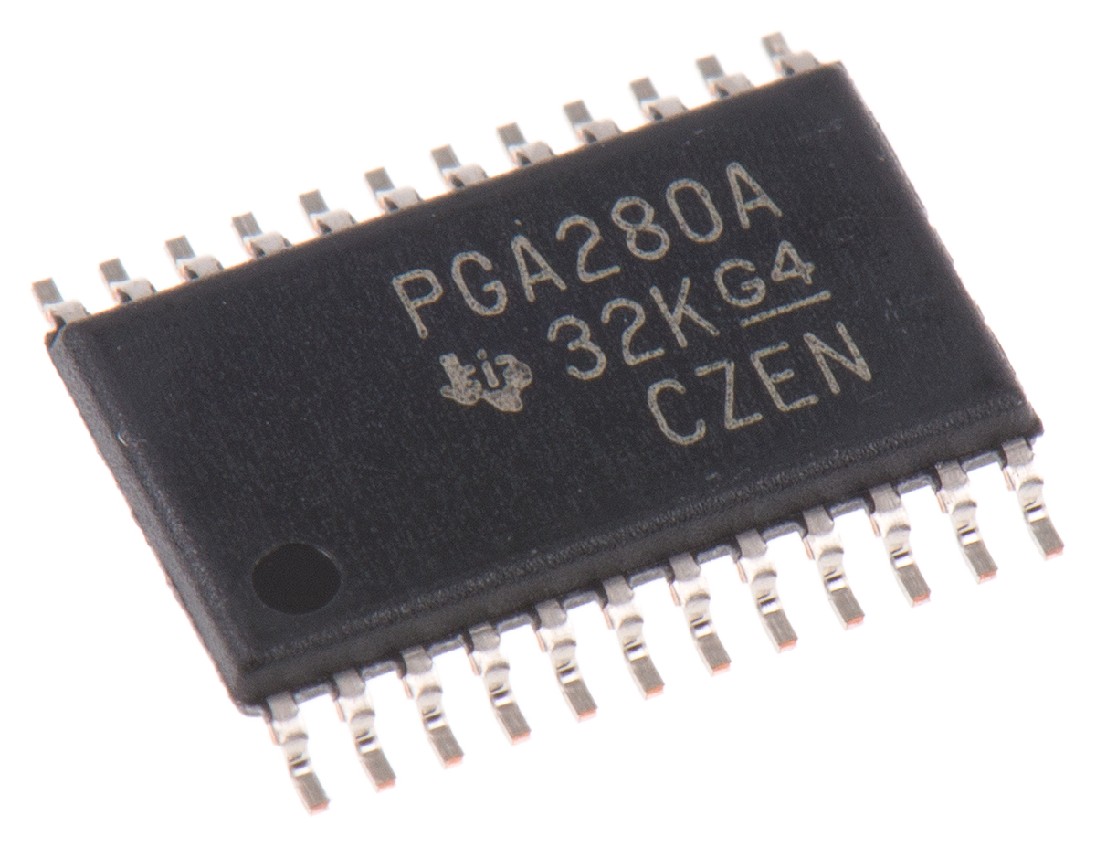 PGA280AIPW Texas Instruments Instrumentation Amplifier, 250 μV Offset 6 MHz, 24-Pin 10 mA TSSOP