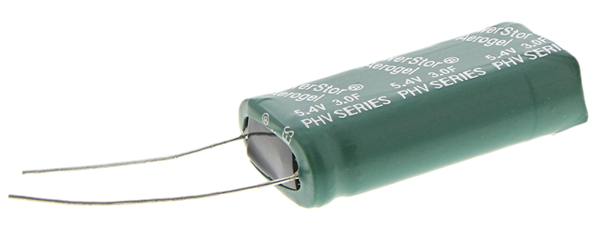Eaton 3 F Supercapacitor -10 to 30 % Tolerance, Supercap PHV 5.4V dc, Through Hole