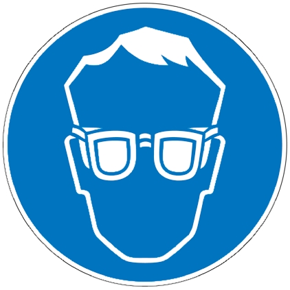 Brady Polyethylene Terephthalate Mandatory Sign Eye Protection Sign