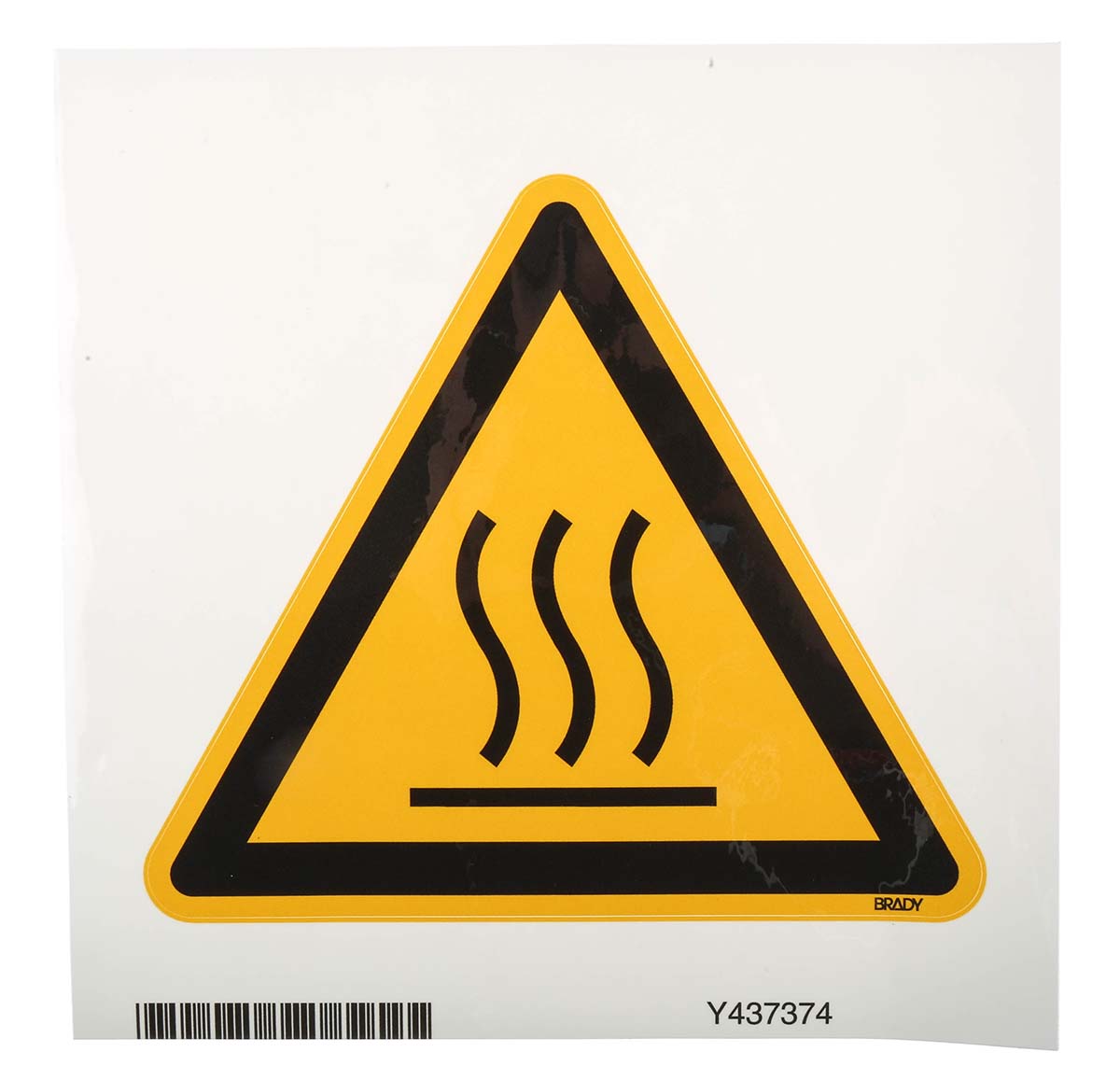 Brady Self-Adhesive Label Hazard Warning Sign
