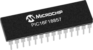 Microchip PIC16F18857-I/SP, 8 bit 8 Bit CPU, PIC16F18857 Microcontroller, 32 MHz, 56kB FLASH, 28-Pin SPDIP